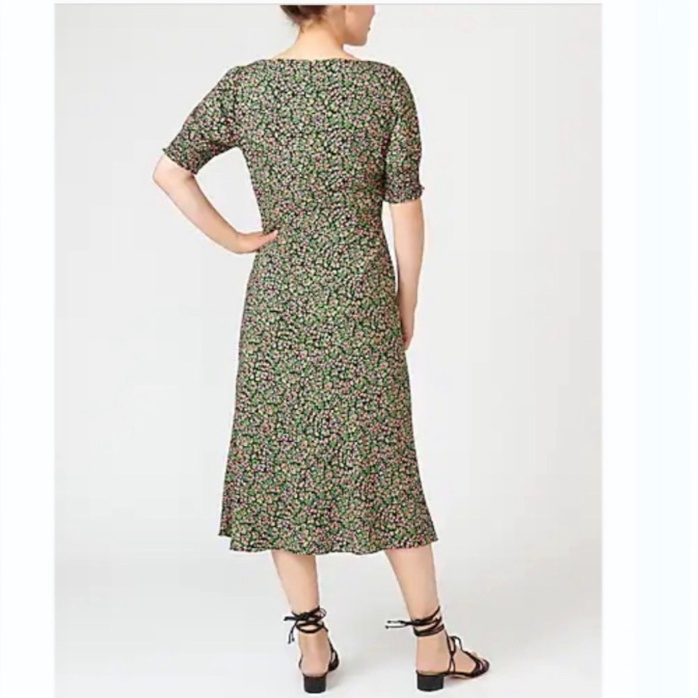 NEW J. Crew Smocked-Sleeve Midi Dress in Ditsy Floral Size 4 - Picture 6 of 6